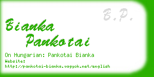 bianka pankotai business card